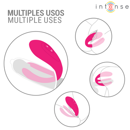 INTENSE - JULIA DUBBEL VIBRATOR KLÄM STIMULATOR FJÄRRKONTROLL