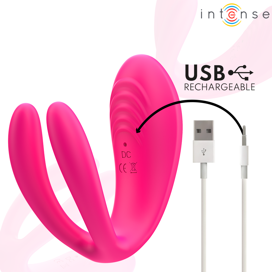 INTENSE - JULIA DUBBEL VIBRATOR KLÄM STIMULATOR FJÄRRKONTROLL