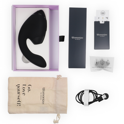 WOMANIZER - DUO NEXT DUAL KLITORIS- & G-PUNKTSSTIMULATOR SVART