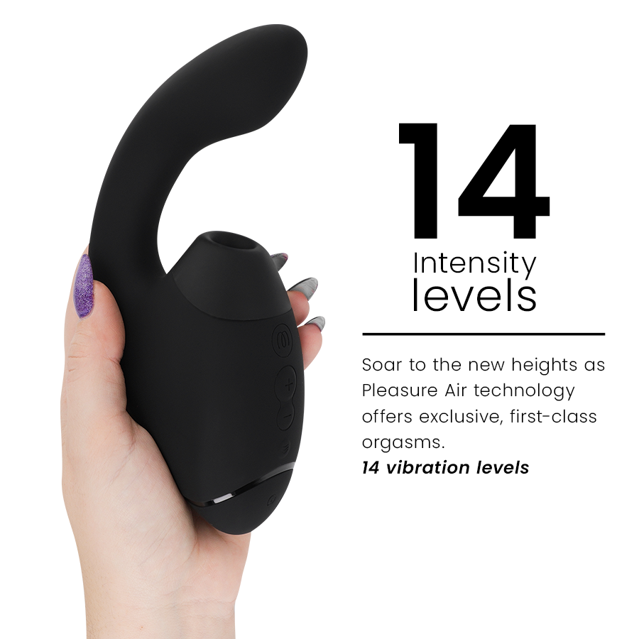 WOMANIZER - DUO NEXT DUAL KLITORIS- & G-PUNKTSSTIMULATOR SVART