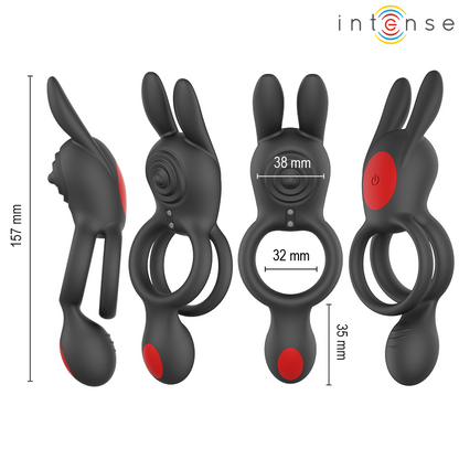 INTENSE – QUINN DUBBEL VIBRATIONSRING FJÄRRKONTROLL