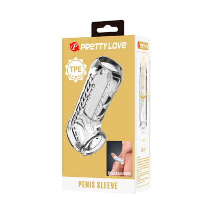 PRETTY LOVE - TRANSPARENT TEXTURED PENIS SHEATH