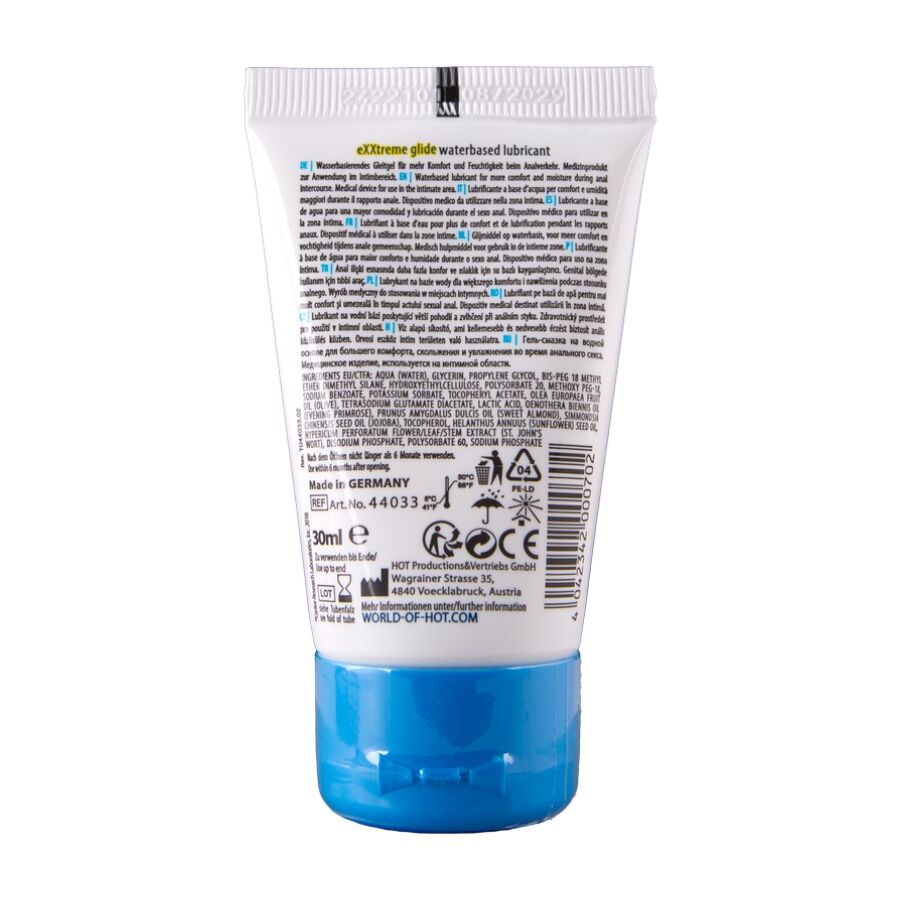 HOT - EXXTREME GLIDE VATTENBASERAT GLIDMEDEL + COMFORT OIL A+ 30 ML