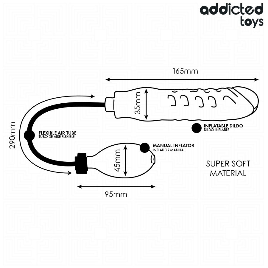 ADDICTED TOYS - UPPBLÅSBAR DILDO MODELL 3