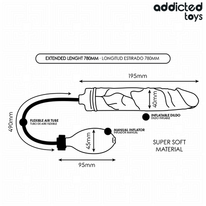 ADDICTED TOYS - UPPBLÅSBAR DILDO MODELL 4