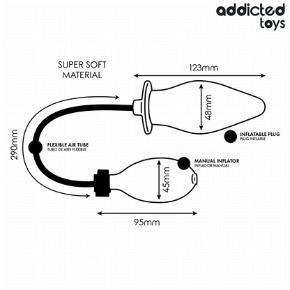 ADDICTED TOYS - UPPBLÅSBAR BUTTPLUGG MODELL 2