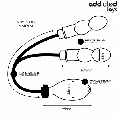 ADDICTED TOYS - UPPBLÅSBAR DUBBEL ANALPROPP MODELL 1