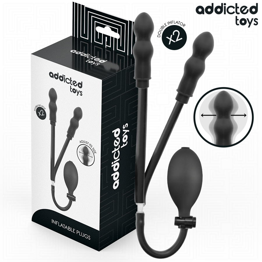 ADDICTED TOYS - UPPBLÅSBAR DUBBEL ANALPROPP MODELL 1