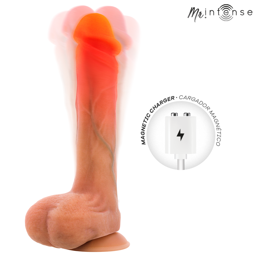 MR INTENSE - BRADLEY SILIKONVIBRATOR MED VÄRMEEFFEKT OCH FJÄRRKONTROLL 21 CM -Ø- 4.2 CM