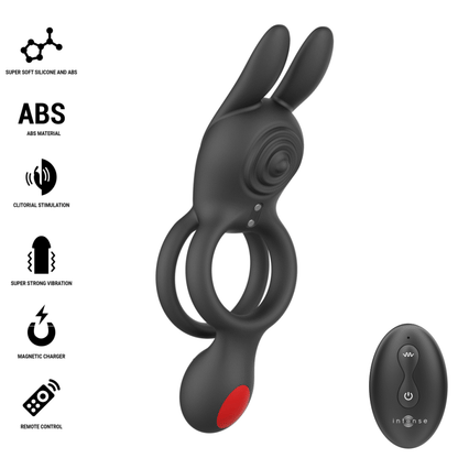 INTENSE – QUINN DUBBEL VIBRATIONSRING FJÄRRKONTROLL