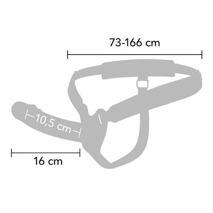 HEMLIG BEGÄR - INFERNO VIBRERANDE PENISFÖRLÄNGARE STRAP-ON 16 CM