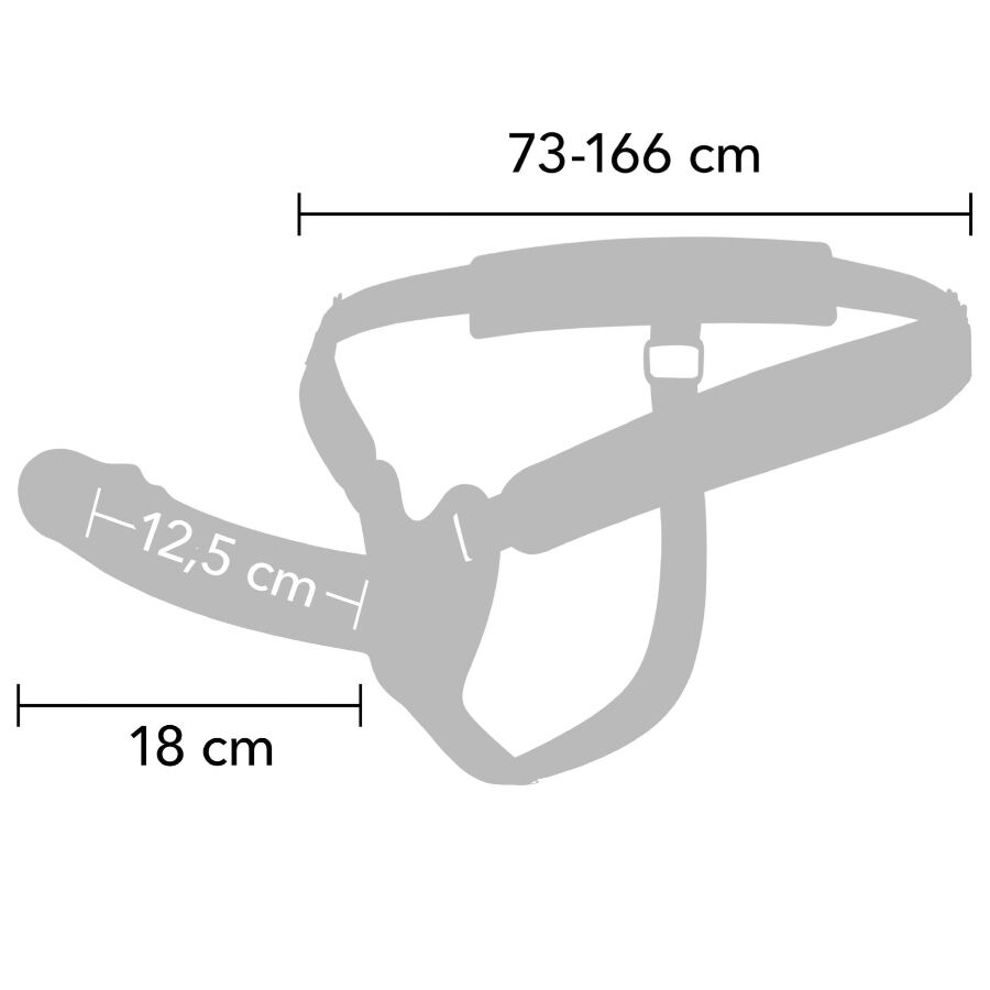 HIDDEN DESIRE - INFERNO VIBRERANDE PENISHYLSSTRAP-ON 18 CM