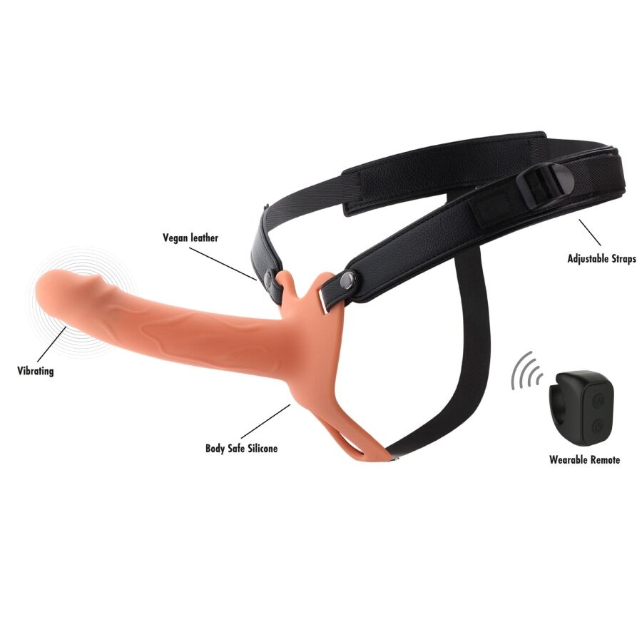 HIDDEN DESIRE - INFERNO VIBRERANDE PENISHYLSSTRAP-ON 18 CM