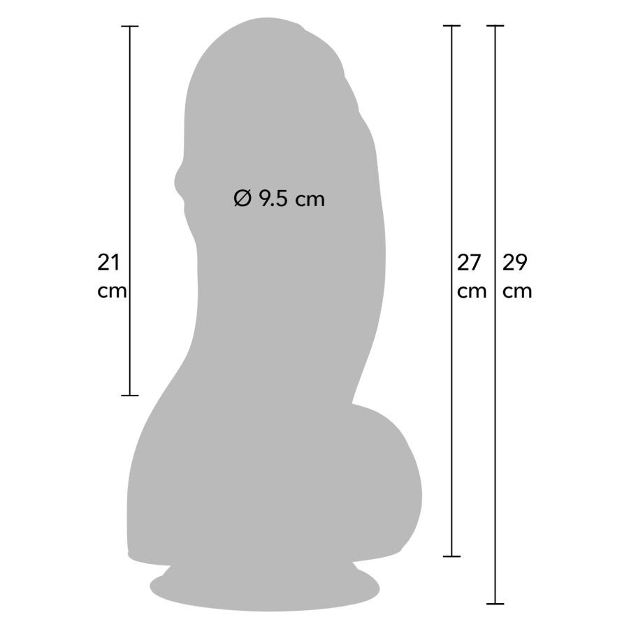 DOLDA BEGÄR - INFERNO FAT BOYS DILDO 27 CM