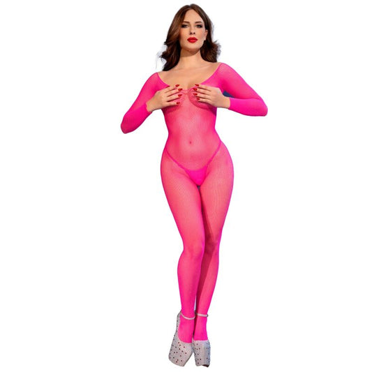 CHILIROSE - CR 4894 NEON PINK NÄTSTRUMPKROPP S/M