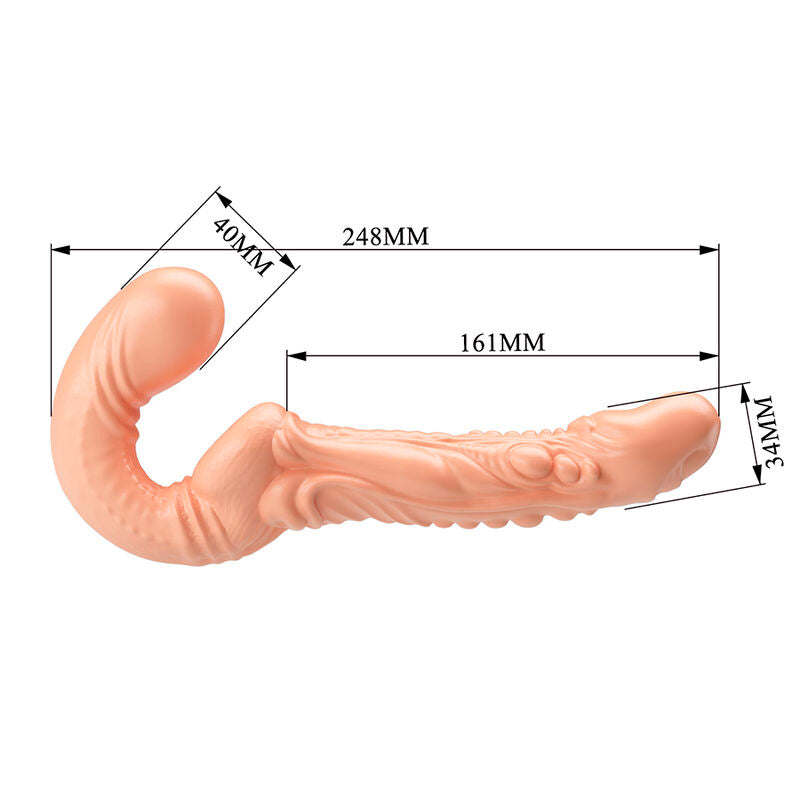 BAILE - EMMA TEXTURED DOUBLE PENETRATION STRAP-ON HUD