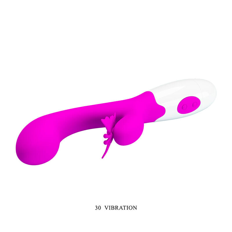 PRETTY LOVE - BUTTERFLY KISS KANINVIBRATOR MED 30 FUNKTIONER LILA