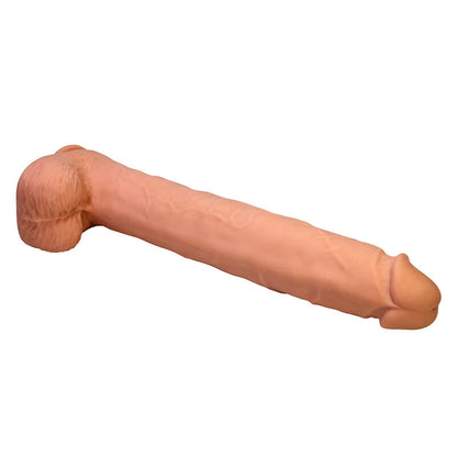PRETTY LOVE - PAT FLEXIBEL REALISTISK DILDO MED SUGPROPP HUD 40 CM -Ø- 6 CM