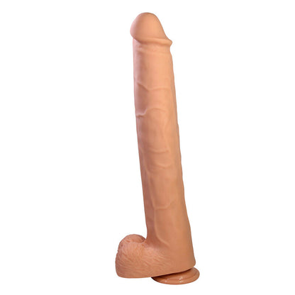 PRETTY LOVE - PAT FLEXIBEL REALISTISK DILDO MED SUGPROPP HUD 40 CM -Ø- 6 CM