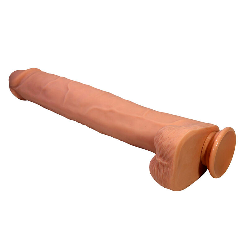 PRETTY LOVE - PAT FLEXIBEL REALISTISK DILDO MED SUGPROPP HUD 40 CM -Ø- 6 CM