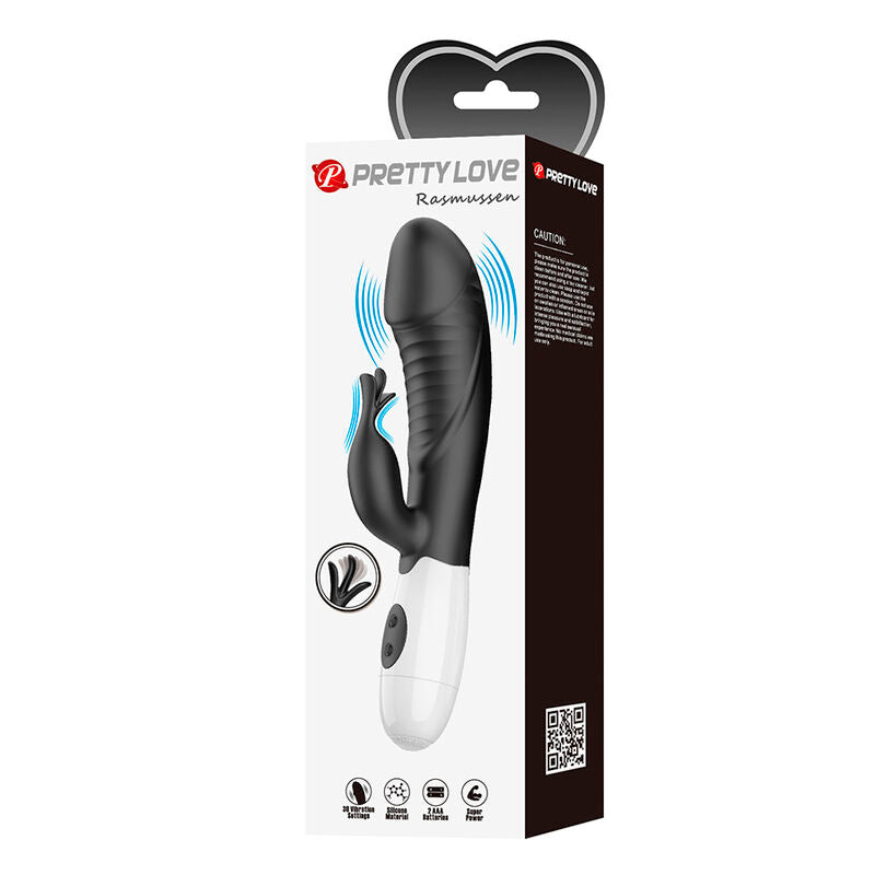 PRETTY LOVE - RASMUSSEN 30-FUNKTIONS RABBITVIBRATOR SVART