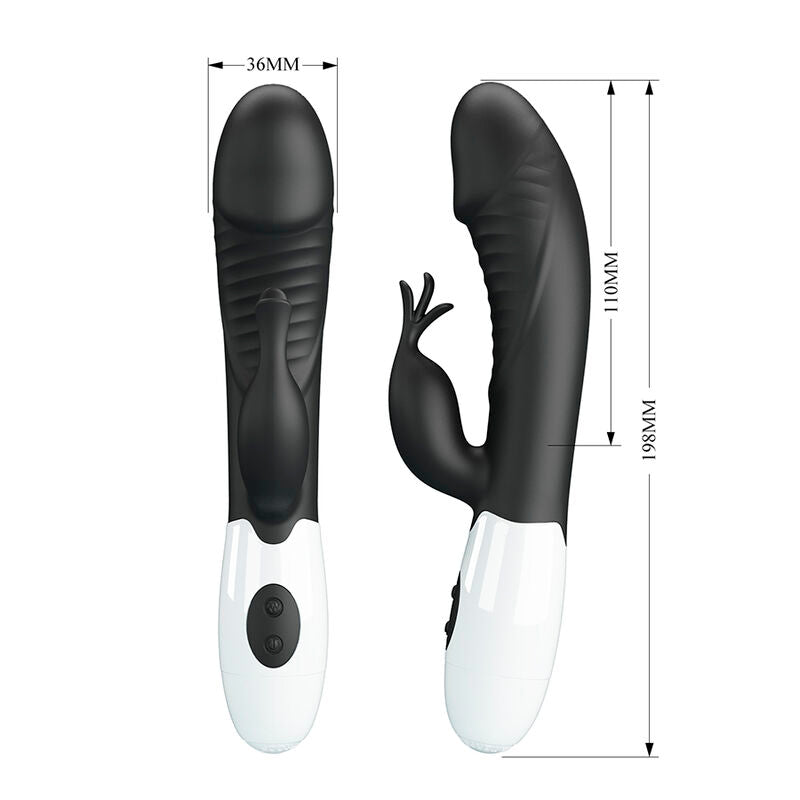 PRETTY LOVE - RASMUSSEN 30-FUNKTIONS RABBITVIBRATOR SVART