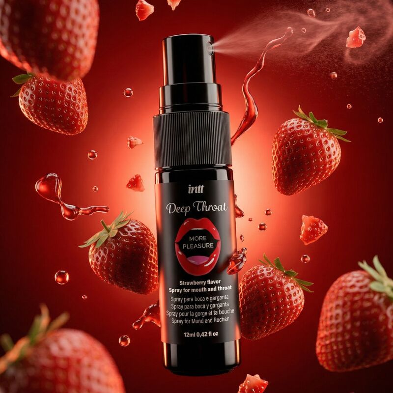 INTT - DEEP THROAT MORE PLEASURE ORALSOCKEL SPRAY JORDGUBBSMAK