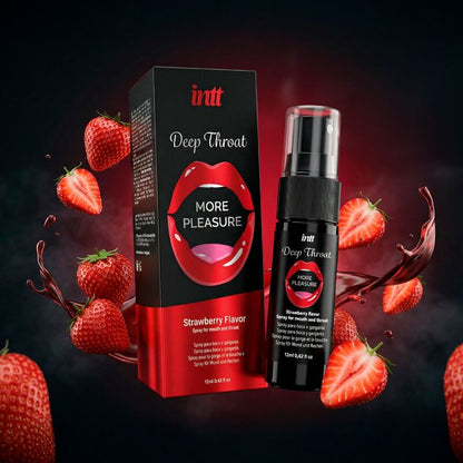 INTT - DEEP THROAT MORE PLEASURE ORALSOCKEL SPRAY JORDGUBBSMAK