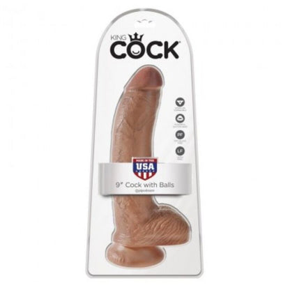KING COCK - REALISTISK DILDO MED KUKULOR 22,8 CM