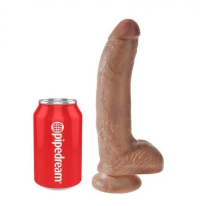 KING COCK - REALISTISK DILDO MED KUKULOR 22,8 CM