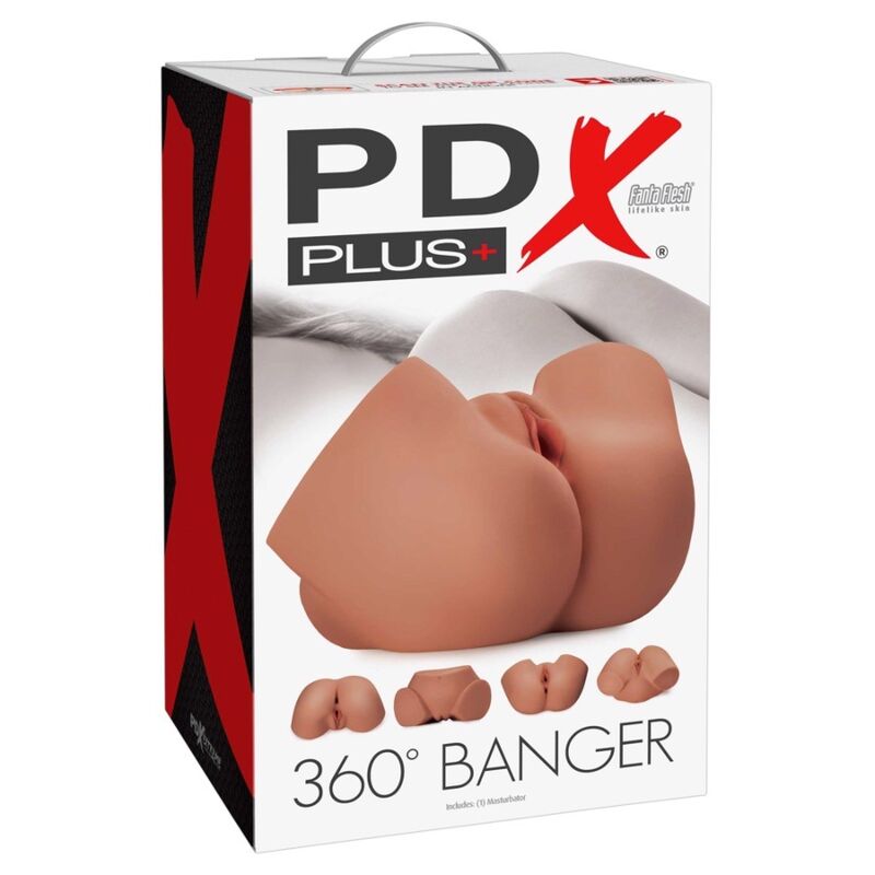 PDX PLUS - REALISTISK 360-GRADERS ANNAL- OCH SLIDMASTURBATOR