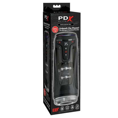 PDX ELITE - MOTO-BATOR PRO THRUSTING STROKER AUTOMATISK VIBRERANDE OCH VÄRMANDE MASTURBATOR 26.5 CM