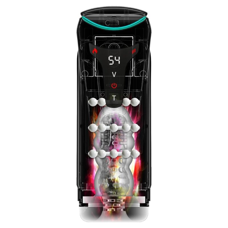 PDX ELITE - MOTO-BATOR PRO THRUSTING STROKER AUTOMATISK VIBRERANDE OCH VÄRMANDE MASTURBATOR 26.5 CM
