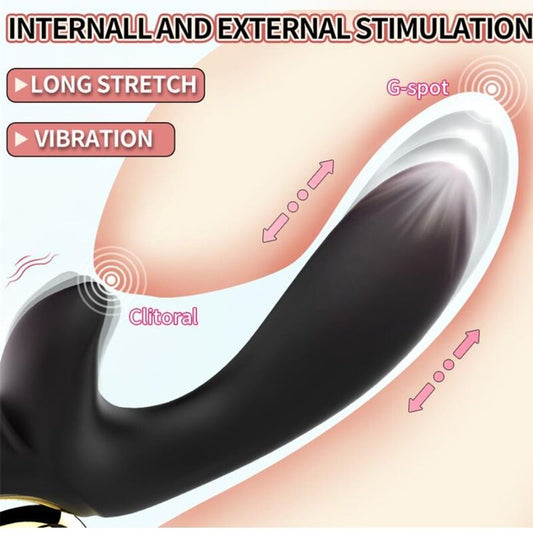 NALONE - LULU RABBIT VIBRATOR MED STÖTFUNKTION SVART