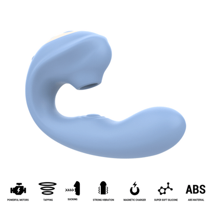 INTENSE - GINA MULTIFUNCTION CLITORAL STIMULATOR BLUE