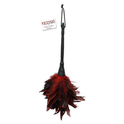 FETISH FANTASY SERIES - SVART & RÖD KITTLARE MED LIVFULLA FJÄDRAR