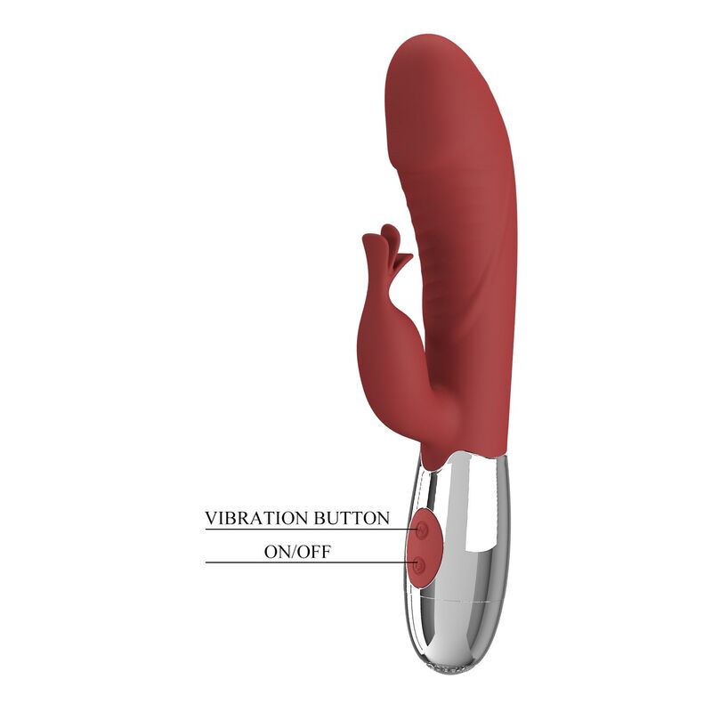 PRETTY LOVE - ROSEWOOD KANINVIBRATOR 30 FUNKTIONER USB-UPPLADDNINGSBAR RÖD