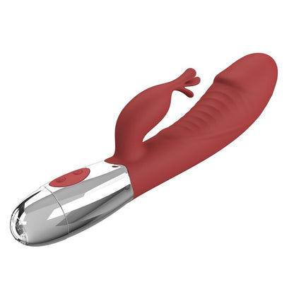 PRETTY LOVE - ROSEWOOD KANINVIBRATOR 30 FUNKTIONER USB-UPPLADDNINGSBAR RÖD