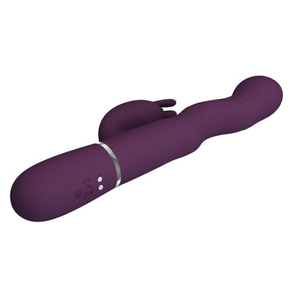 PRETTY LOVE - LOURSEN KANINVIBRATOR MED STÖTANDE RÖRELSE OCH 7 VIBRATIONSLÄGEN USB-UPPLADDNINGSBAR LILA