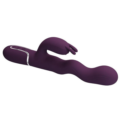 PRETTY LOVE - LOURSEN KANINVIBRATOR MED STÖTANDE RÖRELSE OCH 7 VIBRATIONSLÄGEN USB-UPPLADDNINGSBAR LILA