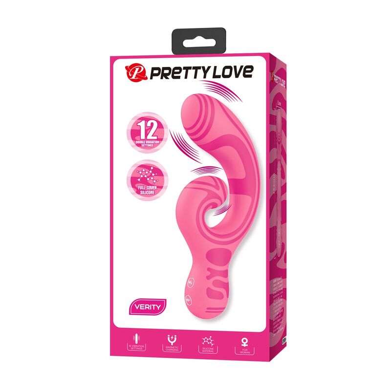 PRETTY LOVE - VERITY USB-UPPLADDNINGSBAR DUBBELÄNDAD MASSAGEAPPARAT