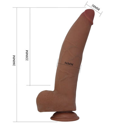 PRETTY LOVE - ULRIC REALISTISK FLEXIBEL DILDO 26 CM Ø 5,5 CM TPE BRUN