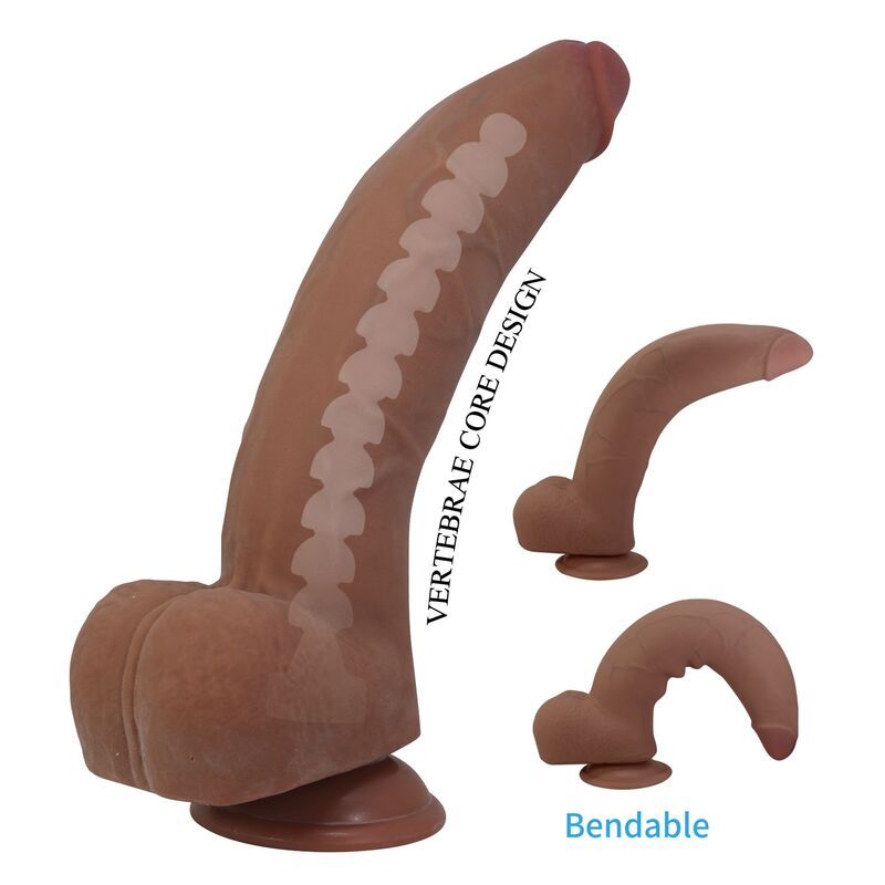 PRETTY LOVE - ULRIC REALISTISK FLEXIBEL DILDO 26 CM Ø 5,5 CM TPE BRUN