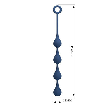 MR PLAY - ANALA KULOR I BLÅ SILIKON STORLEK M 33 CM