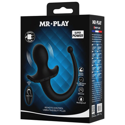 MR PLAY - TRÅDLÖS ANAL- OCH PERINEUMVIBRATOR MED FJÄRRKONTROLL SVART