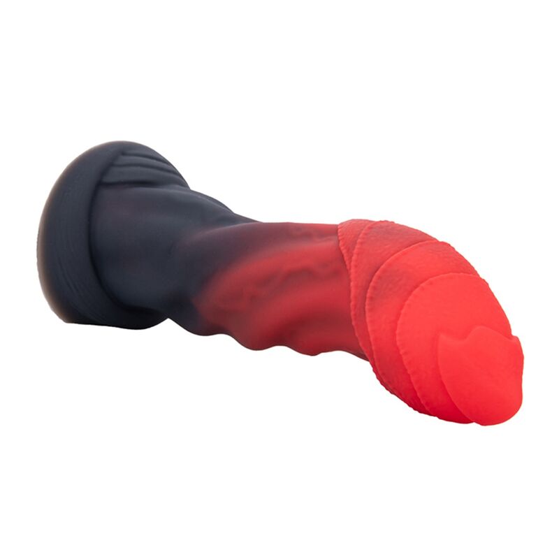 POWER MONSTERS - INFERNAL GOLIATH TVÅFÄRGAD FANTASY-DILDO I SILIKON 25 CM Ø 6 CM