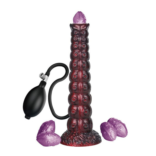POWER MONSTERS – VOIDCLAW BRUTE TVÅFÄRGAD UPPBLÅSBAR FANTASY-DILDO I SILIKON 29 CM Ø 5,7 CM