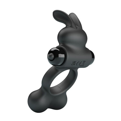 PRETTY LOVE - VIBRERANDE PENISRING MED KANINSTIMULATOR 10 FUNKTIONER SVART