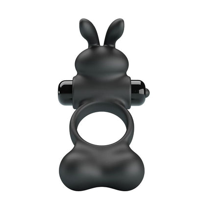 PRETTY LOVE - VIBRERANDE PENISRING MED KANINSTIMULATOR 10 FUNKTIONER SVART