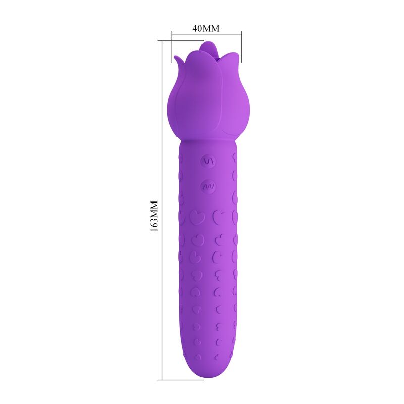 PRETTY LOVE - DANNELL RECHARGEABLE ORAL AND CLITORAL STIMULATOR VIBRATOR PURPLE